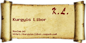 Kurgyis Libor névjegykártya